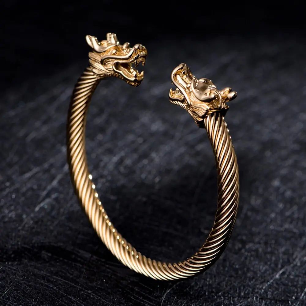 Golden Dragon Cuff Bracelet