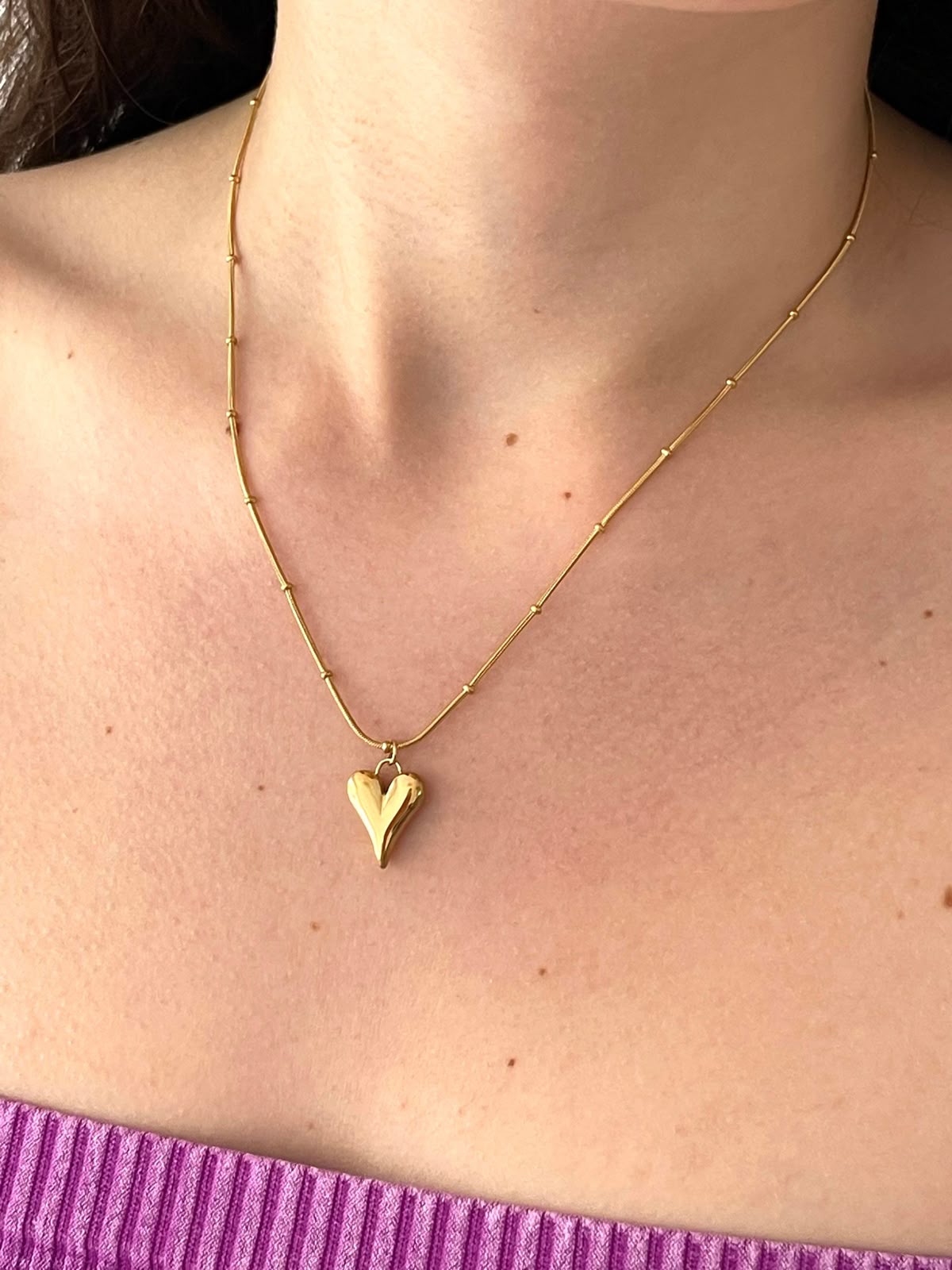 Melted heart pendant